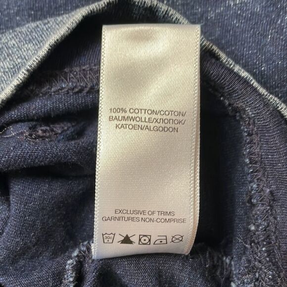 SILVER Jeans Long Sleeve Quarter Zip Distressed Denim Pullover Size Medium - Picture 10 of 10